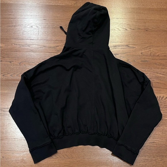 vintage black hoodie streetwear basic minimalist fall winter - Picture 3 of 7
